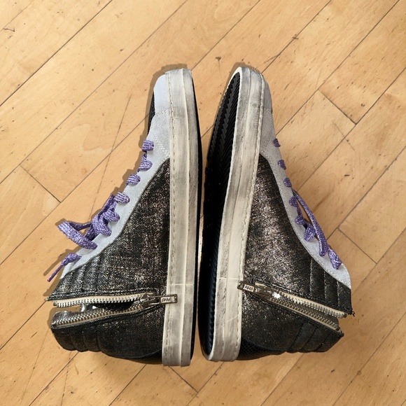 Like new P448 Hi Top glitter platform sneaker, 38/8   CB2322 - Picture 3 of 10